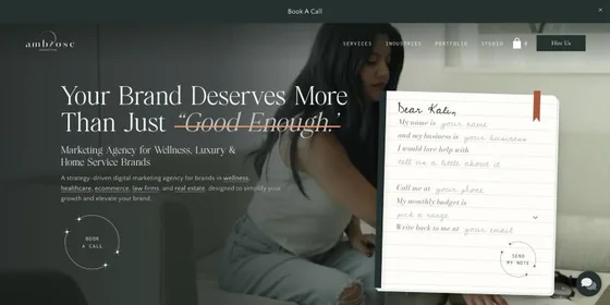 Ambrose Marketing homepage