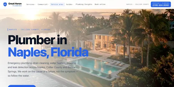 Great Heron Plumbing homepage
