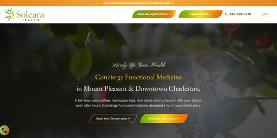 Solcara Health homepage