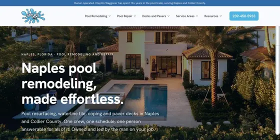 Splash Pools homepage